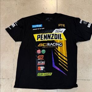 Y2K Black Racing Graphic T-Shirt